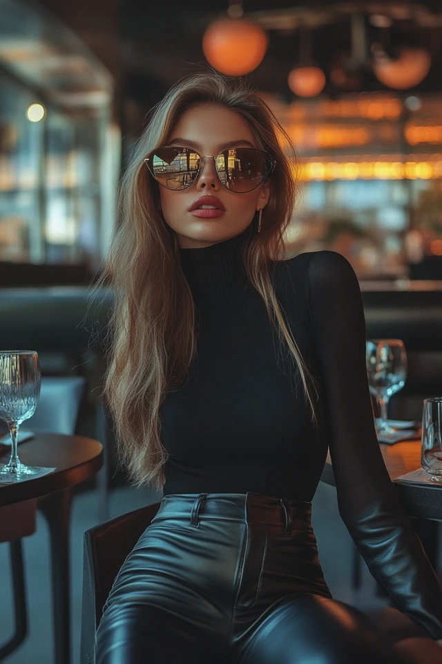 Edgy Dinner Date Styles with Leather Pants: Bold Looks for a Night Out - photo 2