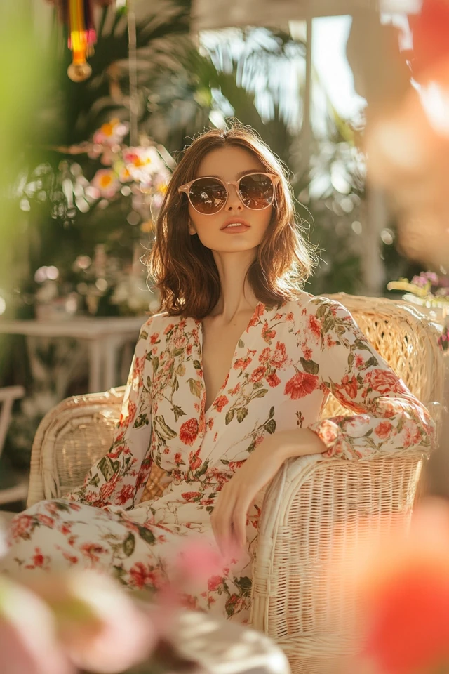 Stylish Springtime Brunch Looks with Floral Patterns: Effortless Elegance for the Season - photo 2
