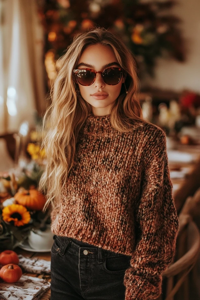 Trendy Friendsgiving Outfits with Festive Sweaters: Cozy Style for Heartwarming Gatherings - photo 2