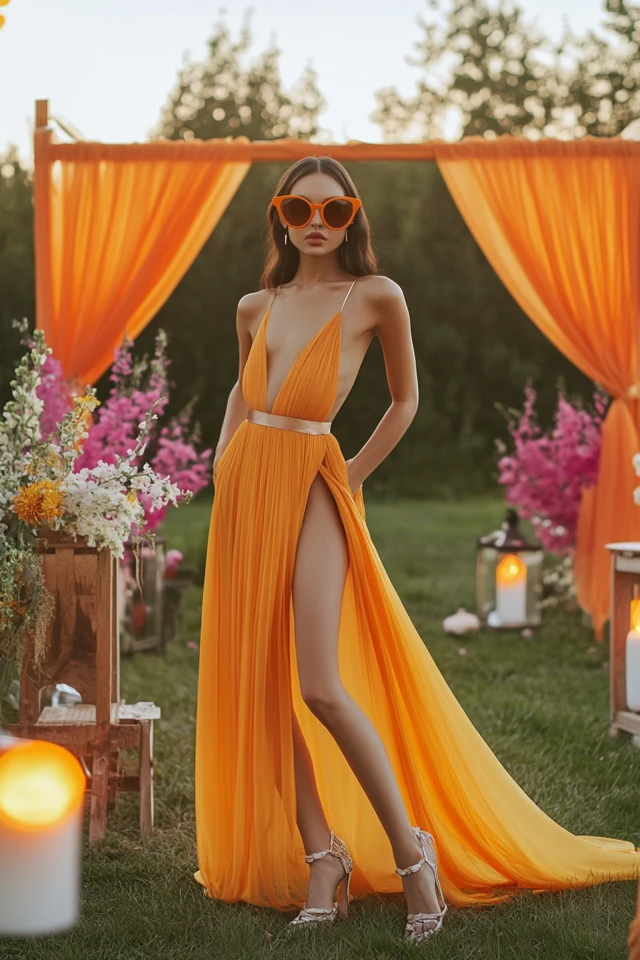 Vibrant Outdoor Wedding Guest Dresses with Flowing Chiffon: Elegance in Every Breeze - photo 2