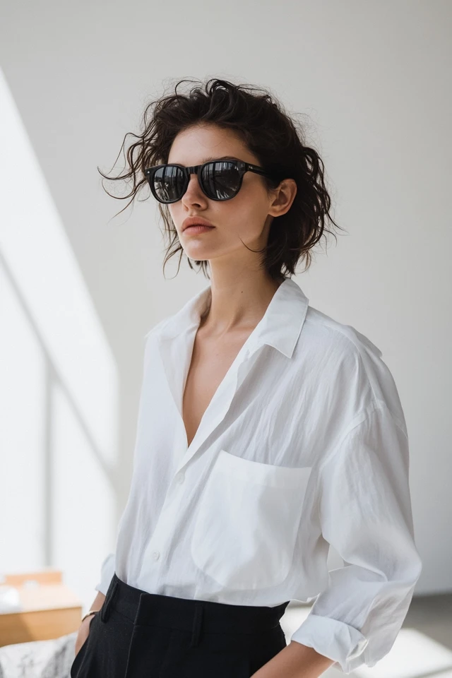 Oversized Button-Down Shirts for Layering Ease - photo 2