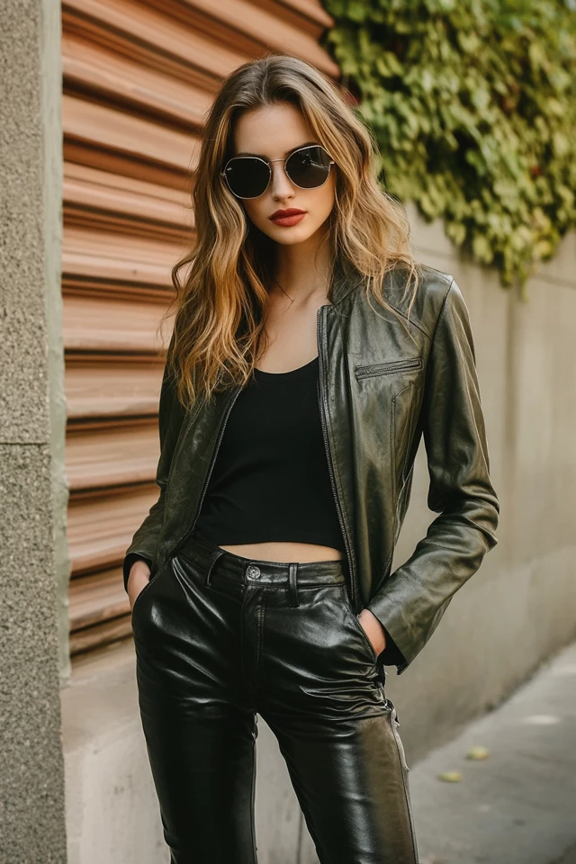 Fitted Leather Pants for Dry, Crisp Weather: Edgy, Sleek, and Perfectly Seasonal - photo 3