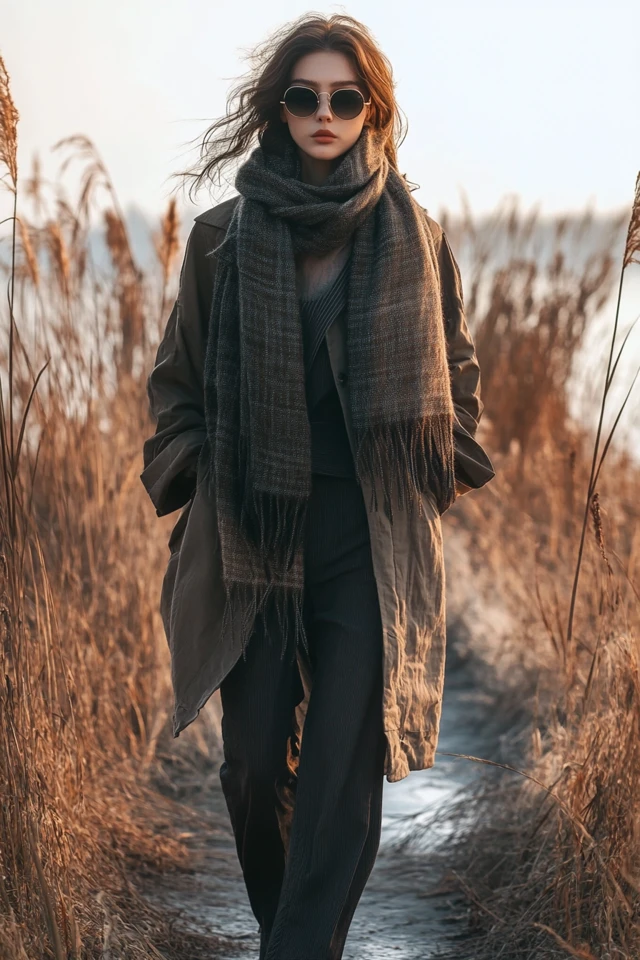 Stylish Layered Scarves for Cool Morning Walks - photo 2