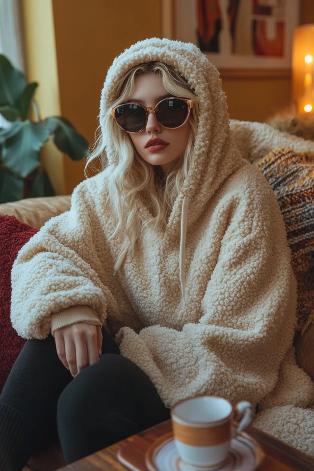 Cozy Sherpa Hoodies for Indoor Winter Comfort - photo 2