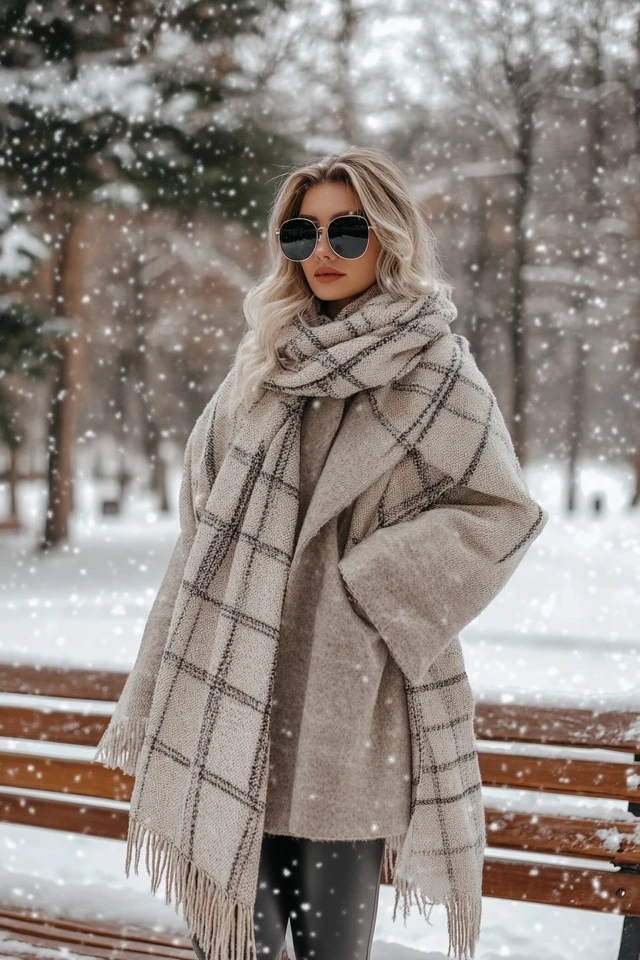 Quilted Blanket Scarves for Snowy Afternoon Walks - photo 2
