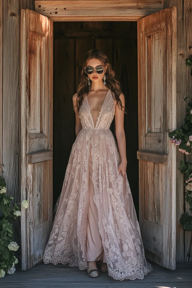Champagne and Mauve Combinations for Elegant Gowns - photo 2