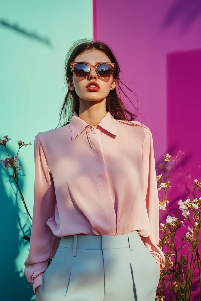 Periwinkle and Soft Pink in Feminine Blouses - photo 2