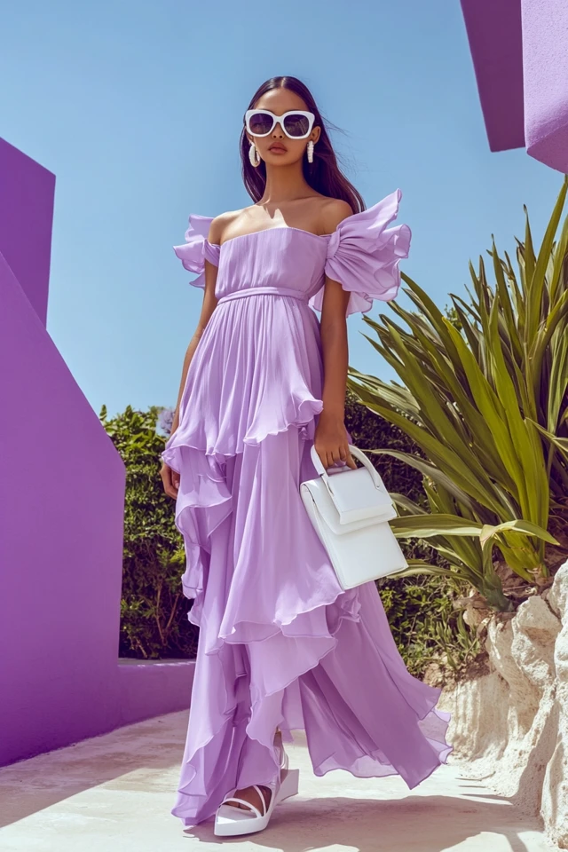 Soft Lavender and White Pairings for Chic Summer Dresses - photo 2