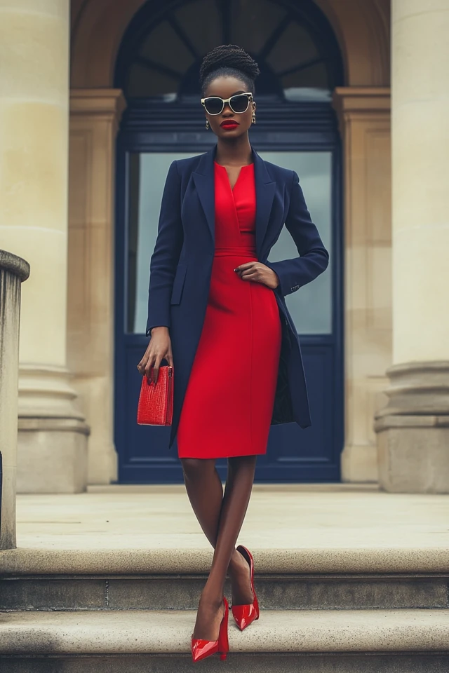 Regal Red and Navy Ensembles for Patriotic Events - photo 2