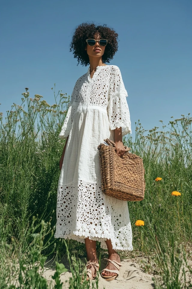 Combining Linen and Eyelet for Breezy Dresses - photo 2