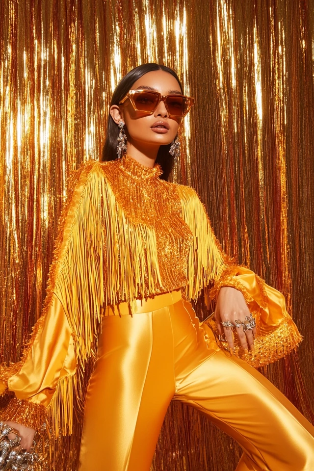 Satin and Fringe Together for Bold Statement Looks - photo 2