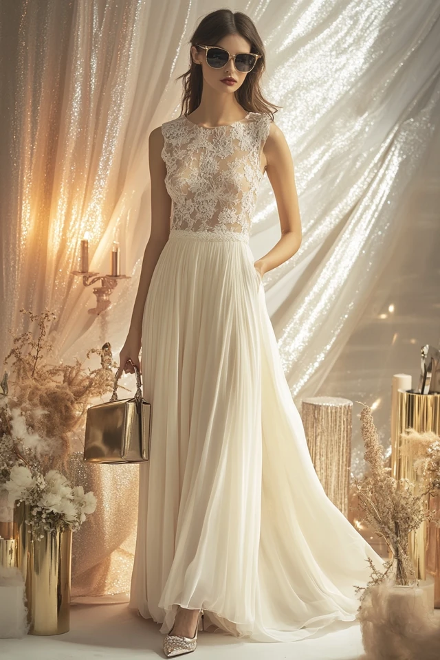 How to Pair Lace and Metallic Accents for Evening Gowns - photo 2
