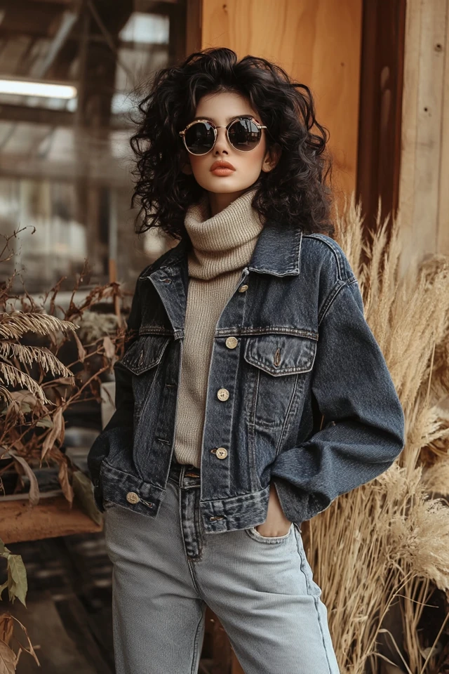 Pairing Soft Cashmere with Rigid Denim Jackets - photo 2