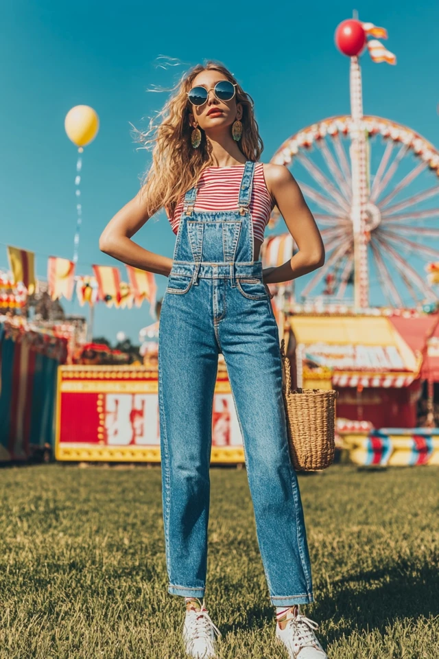 Fun Summer Fair Looks with Denim Overalls - photo 2
