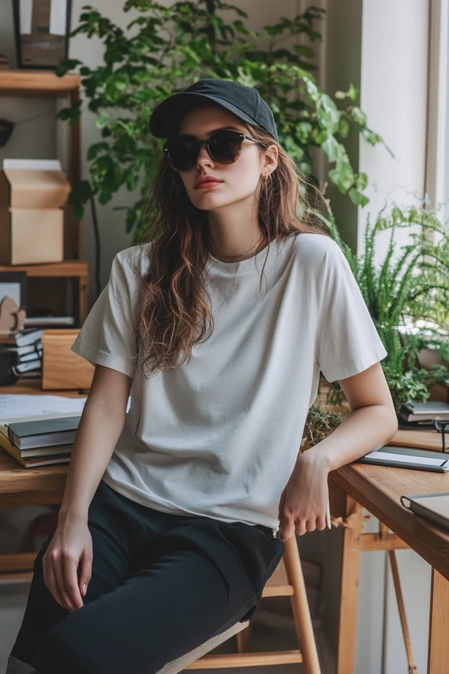 Relaxed Study Session Styles with Oversized Tees - photo 2