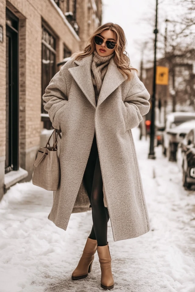 Neutral Oversized Coats for Winter Style - photo 2