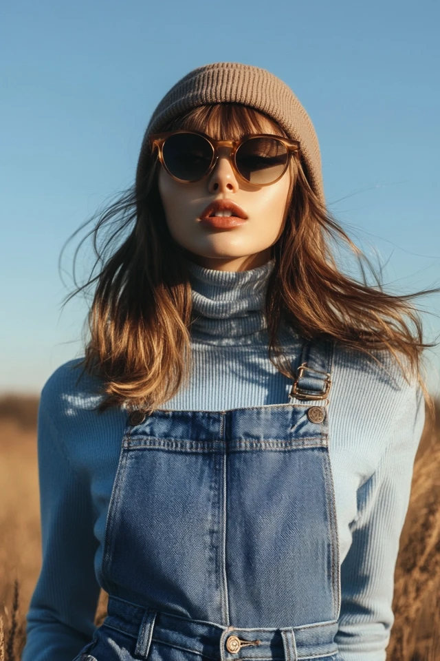 Relaxed Denim Overalls for Windy Days on the Go - photo 2
