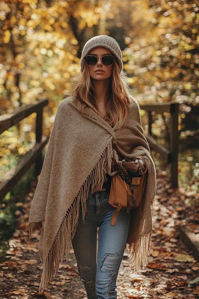 Soft Wool Ponchos for Cool Autumn Hikes - photo 2