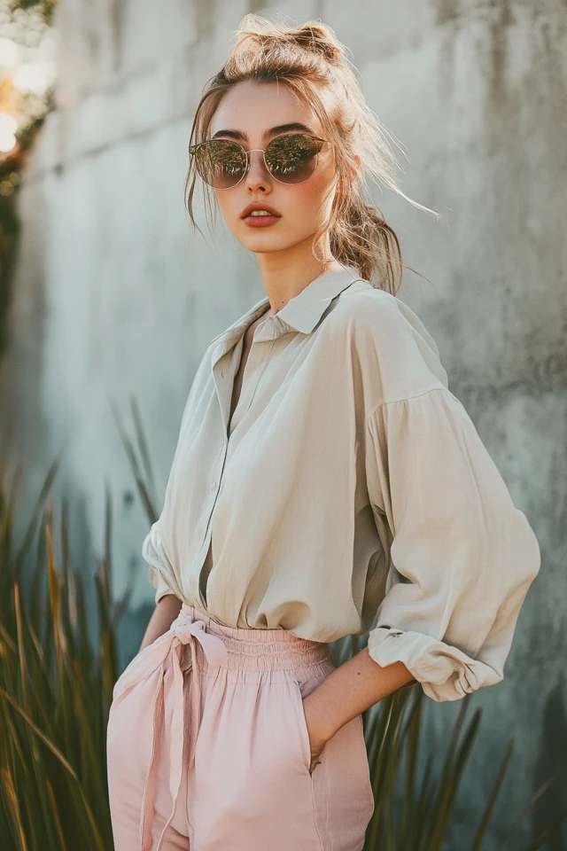Sage Green and Dusty Pink Combinations for Casual Blouses - photo 2