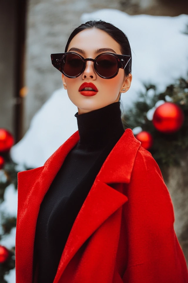 Chic Red and Black Outfits for Winter Soirées - photo 2