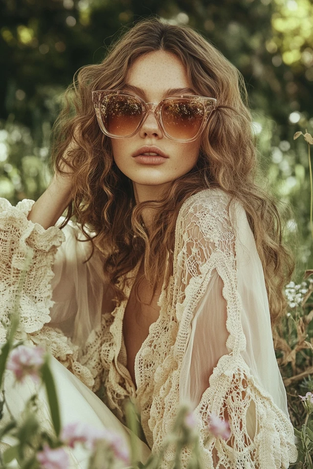 How to Pair Satin and Crochet in Bohemian Looks