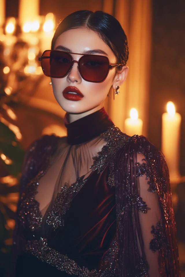 Mixing Velvet and Sheer Panels in Dramatic Evening Dresses - photo 2