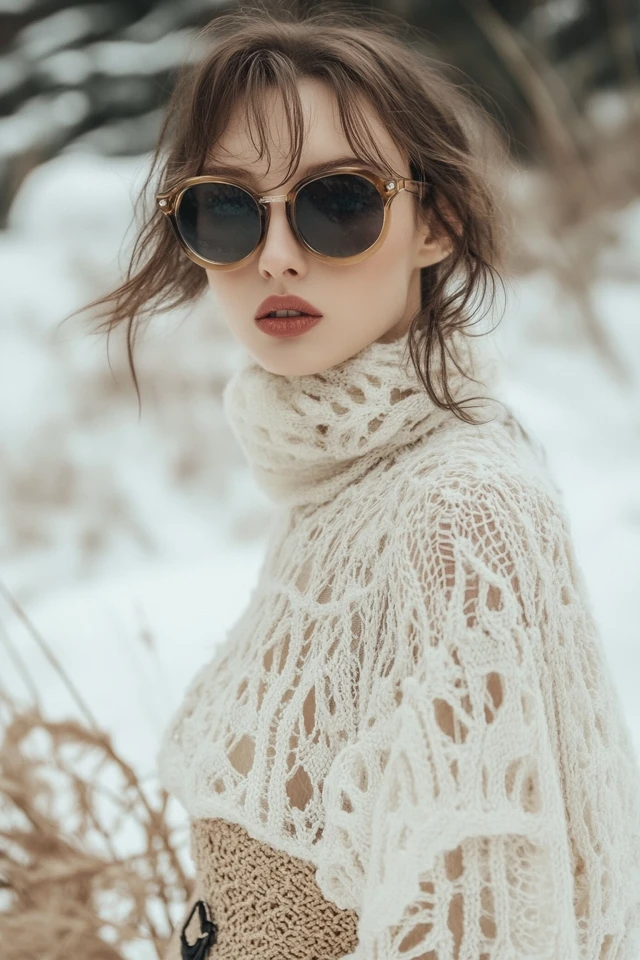 Combining Wool and Lace for Warm Winter Dresses - photo 2