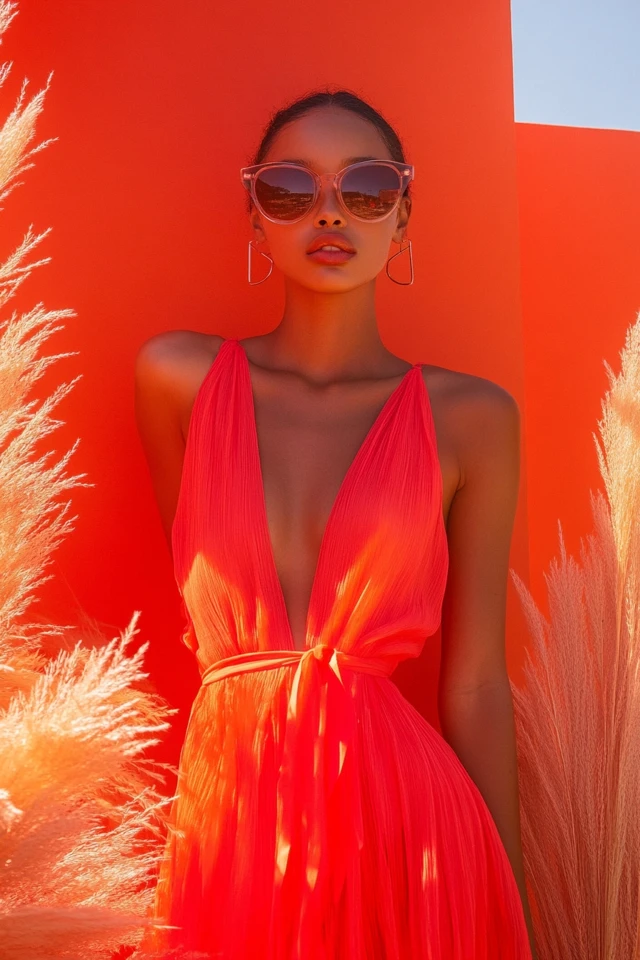 Bright Coral Dresses for Summer Evening Wear - photo 2