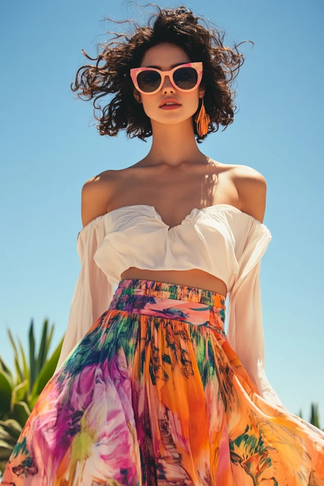 Flowing Maxi Skirts in Bright Prints for Summer Staples - photo 2