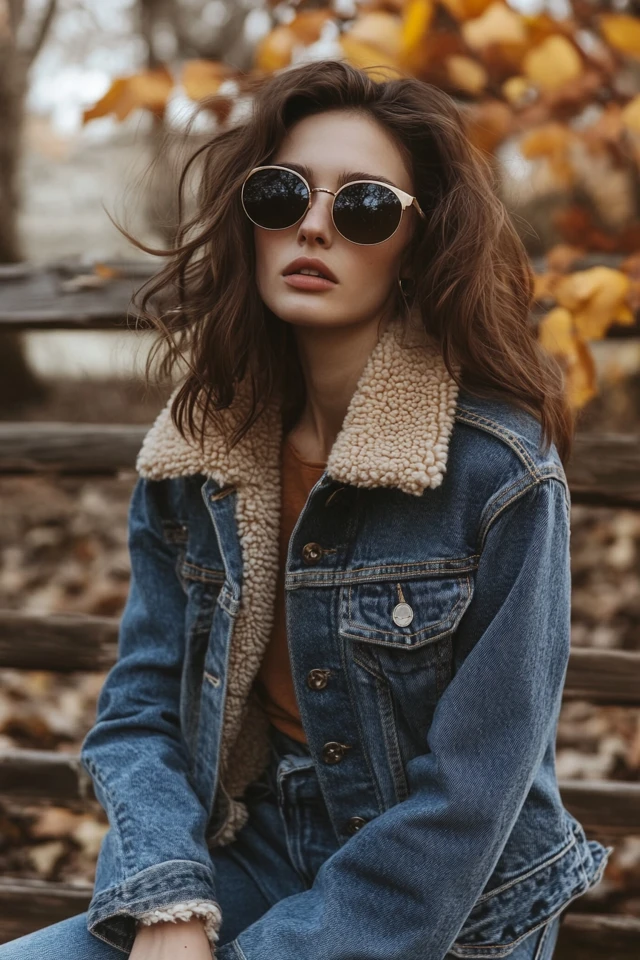 Denim Jackets with Shearling Linings for Fall Warmth - photo 2