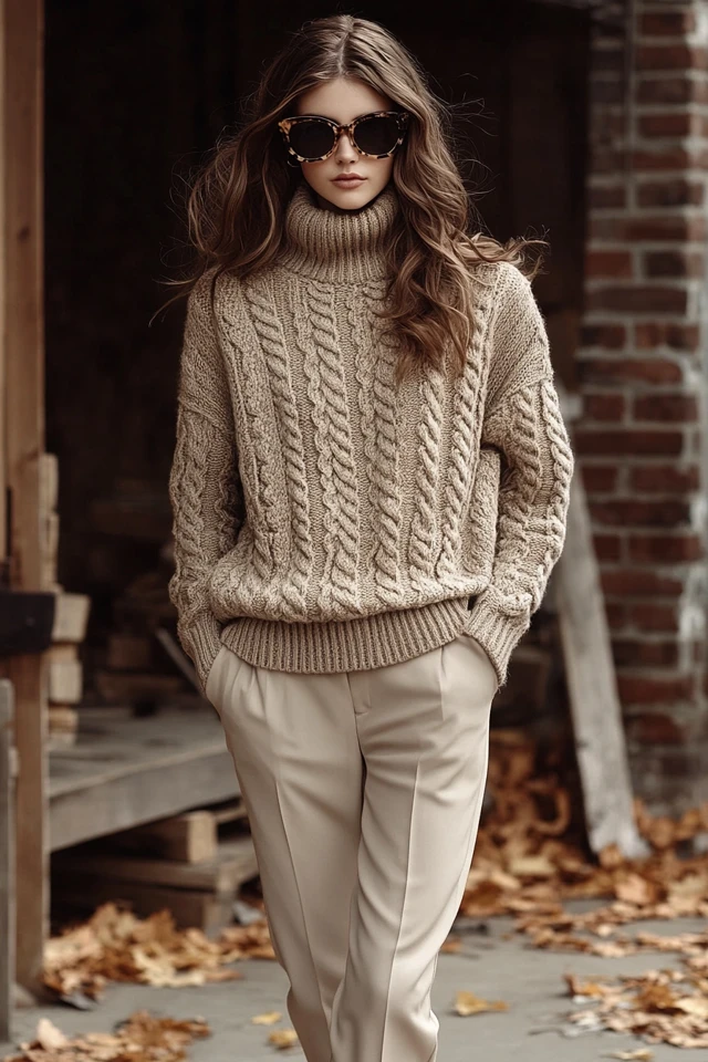 Cable Knit Sweaters in Neutral Tones for Fall Coziness - photo 2