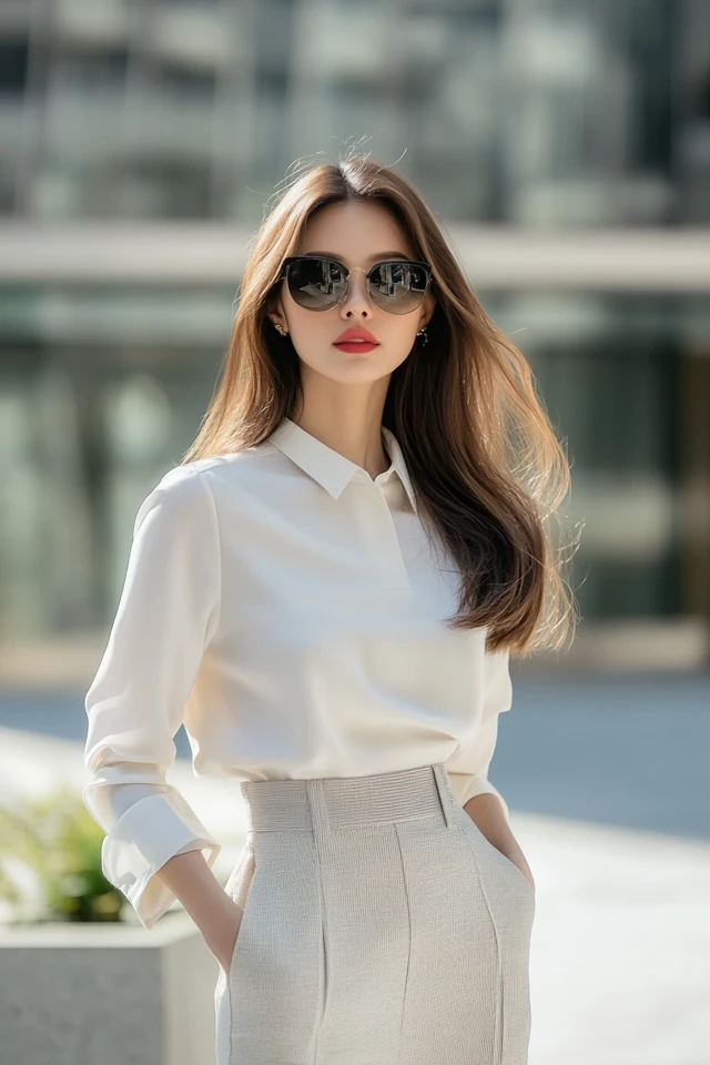 Sleek Column Skirts for Office Minimalism - photo 2