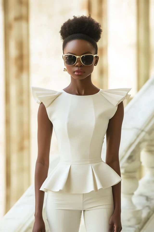 Fitted Peplum Blouses for Sculpted Waists - photo 2