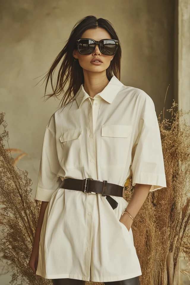 Oversized Button-Down Shirts as Dresses - photo 2