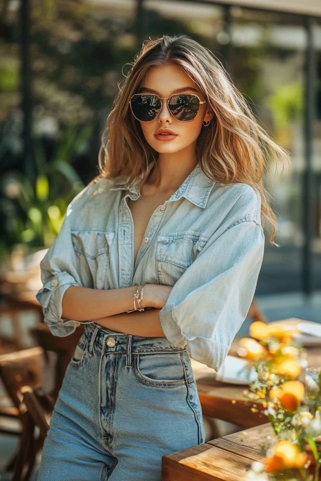 Casual Brunch Date Outfits with Light Denim - photo 2