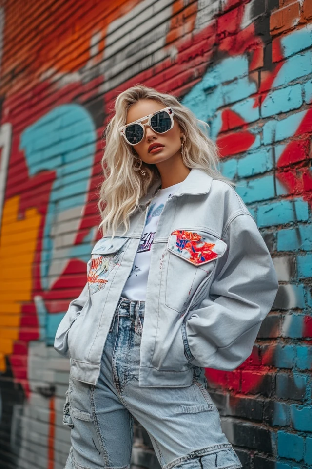 Edgy Graffiti Tour Outfits with Oversized Jackets - photo 2