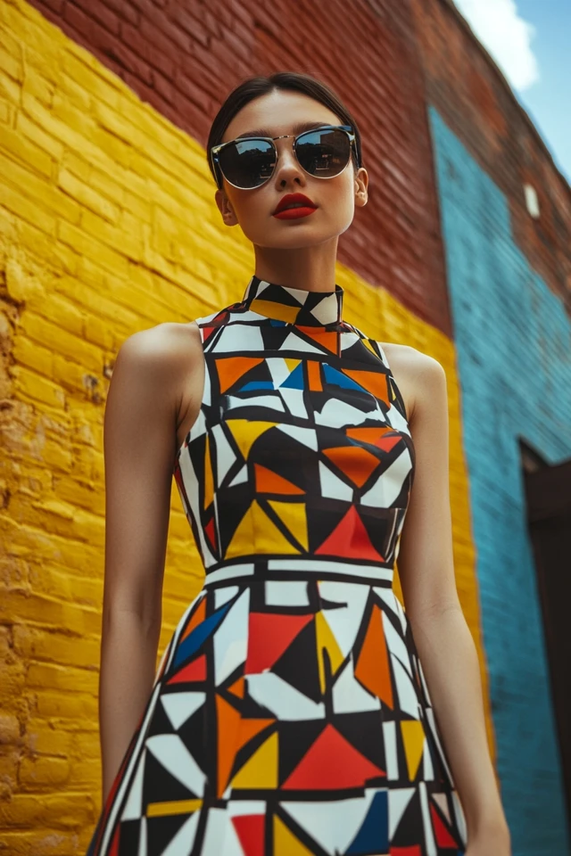 Striking Geometric Patterns in Summer Dresses: Bold, Modern, and Playful - photo 2