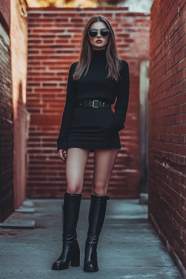 Leather Boots with Mini Skirts for Fall Chic: Bold, Versatile, and Perfectly Seasonal - photo 2