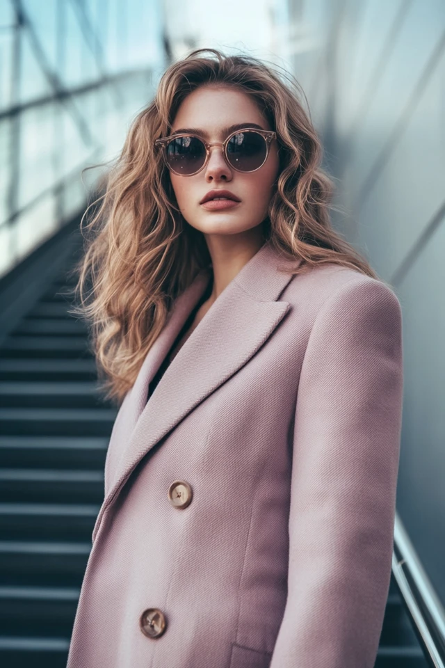 Soft Lilac and Charcoal Grey in Feminine Outerwear - photo 2