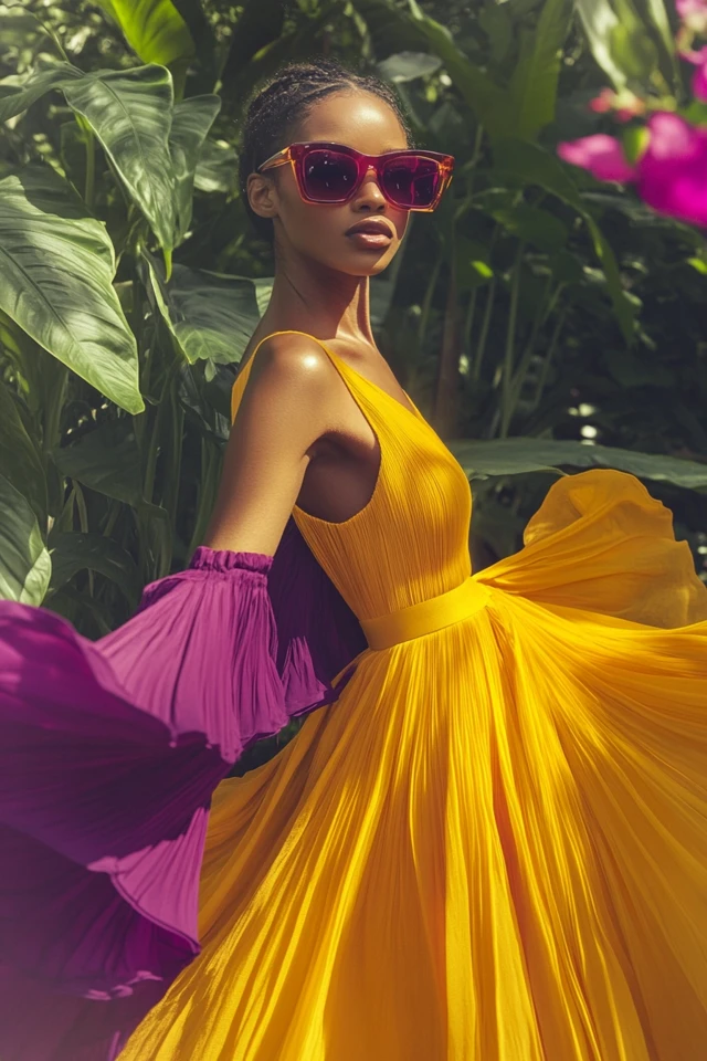 Vibrant Yellow and Plum: Making Bold Statements with Colorful Dresses - photo 2