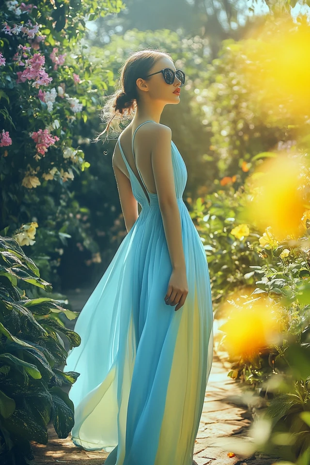 Pastel Blue and Lemon Yellow: Creating Fresh and Eye-Catching Spring Dresses - photo 2