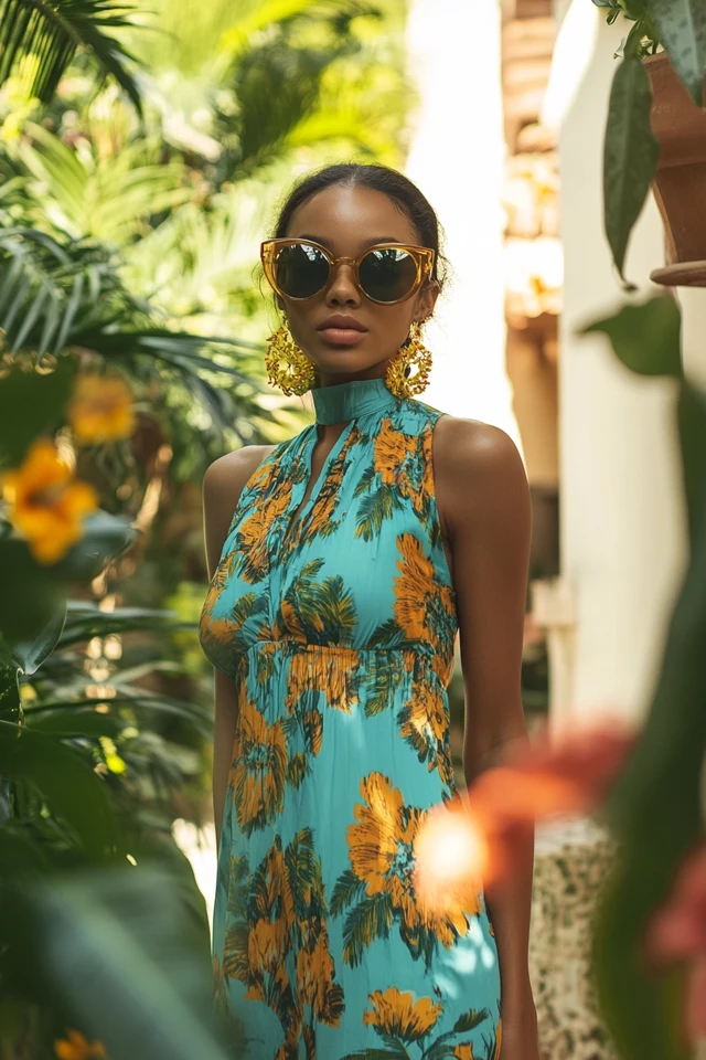 Aqua and Mustard Combinations for Bright Vacation Dresses - photo 2