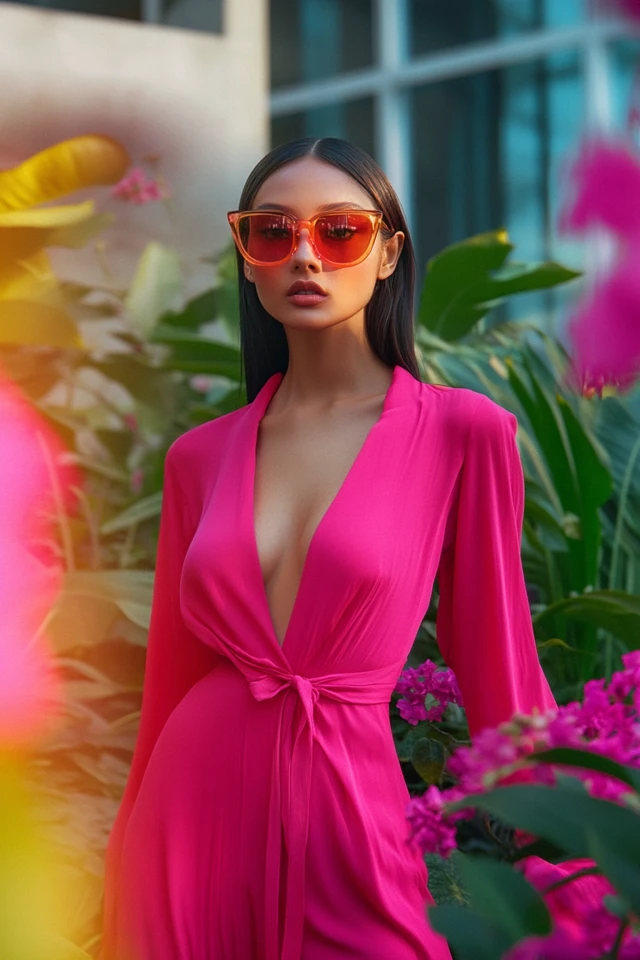 Bright Fuchsia and Warm Tan: Elevating Your Style with Striking Dresses - photo 2