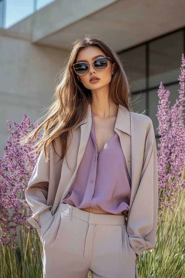 Soft Lilac and Neutral Beige in Transitional Layers: A Sophisticated and Effortless Pairing - photo 2
