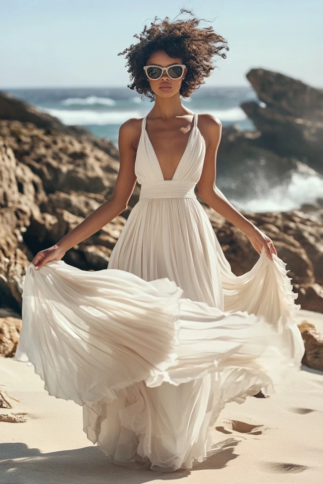 Breezy Maxi Dresses for Beach Weddings: Effortless Elegance by the Shore