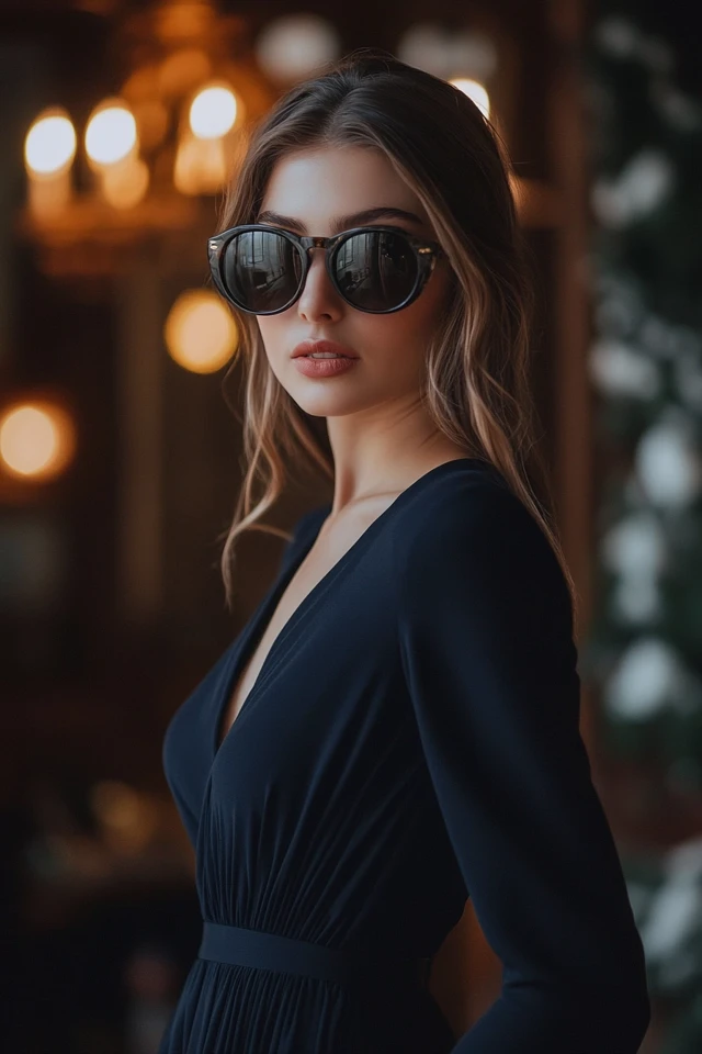 Elegant Navy Midi Dresses for Winter Engagement Parties: Timeless Sophistication for the Season - photo 6