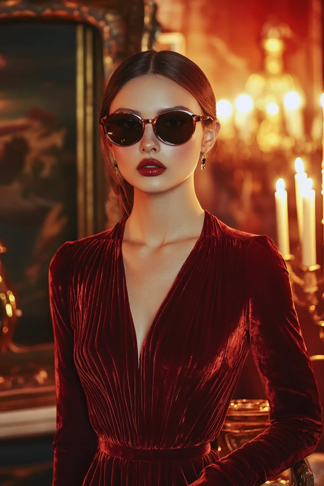 Bold Red Velvet Dresses for Romantic Dinners: Timeless Glamour and Passion - photo 6