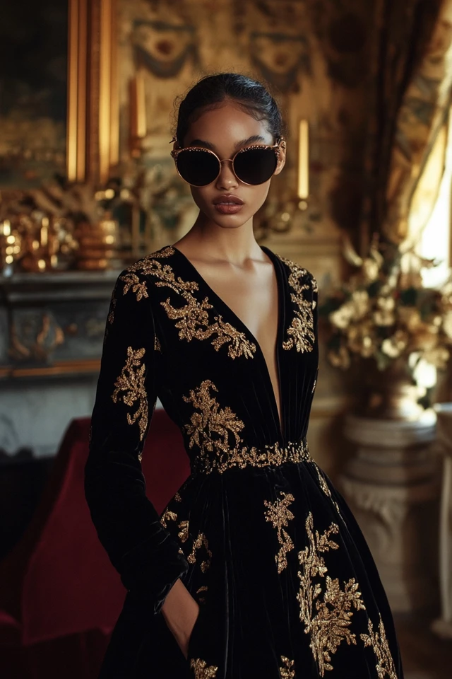 Chic Black-and-Gold Dresses for Luxury Holiday Events: Timeless Elegance Meets Festive Glamour - photo 6