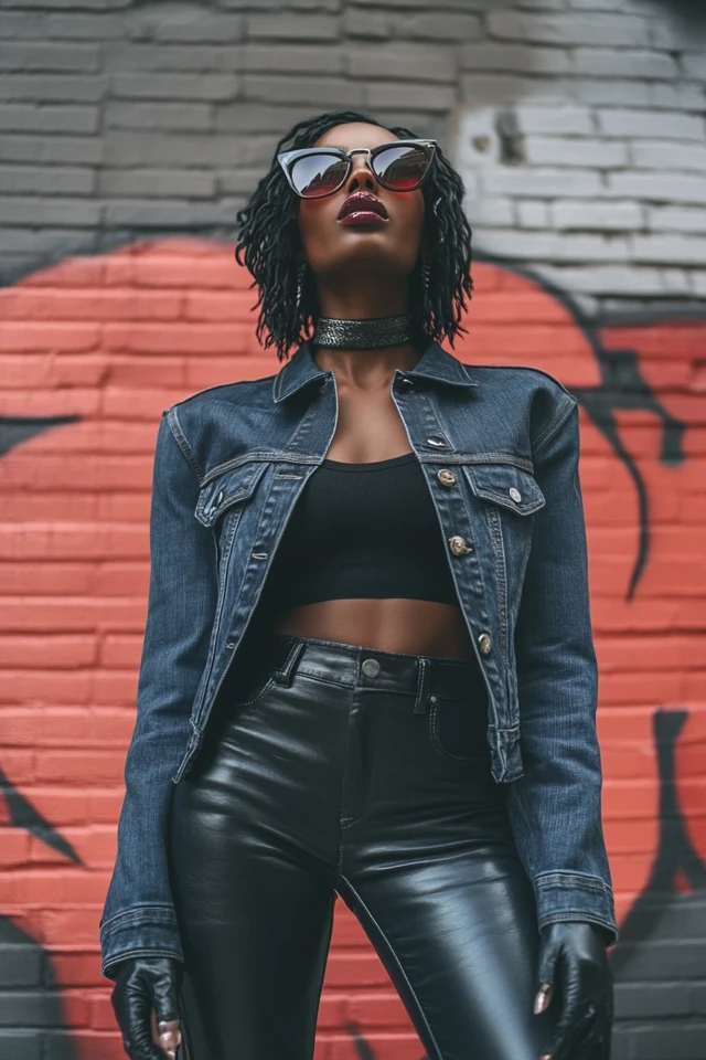 Combining Denim and Leather for Casual Streetwear: Effortless Edge Meets Everyday Cool - photo 6