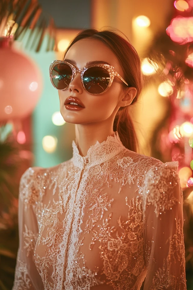 Lace and Sequins for Holiday Party Tops: Dazzling Festive Style - photo 6